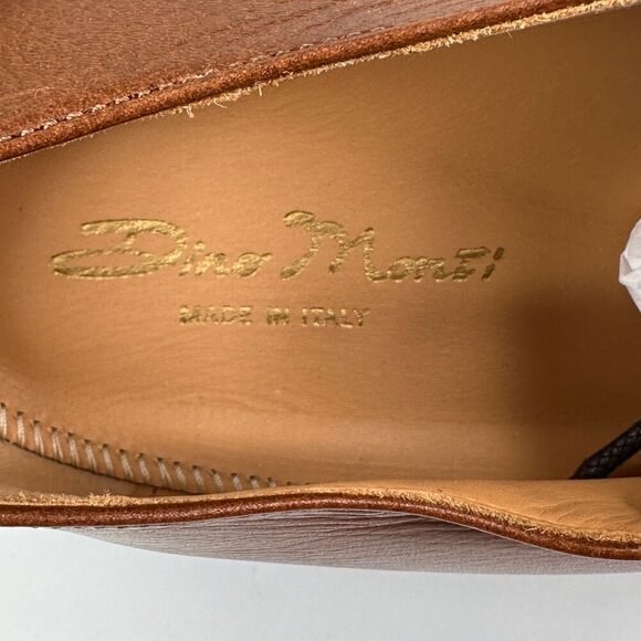 Dino Monti Mens Medium Brown Leather Derby Shoes Size 11.5 M - Picture 6 of 7